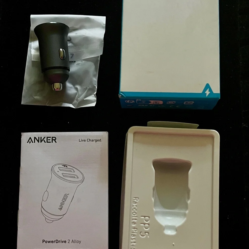 Anker Dual USB Car Charger Adapter - Black